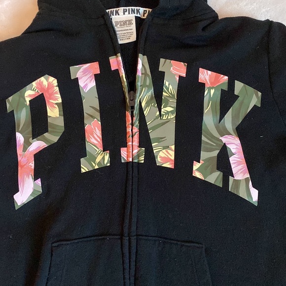 Black Pink zip up hoodie - Picture 2 of 6
